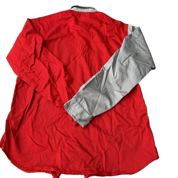 Vintage Panhandle Slim Shirt Men's Large Red Blue Button Up Western 80s - Picture 2 of 6